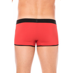 Mini-Pants rouge échancré avec zip - LM2003-68RED