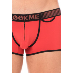 Mini-Pants rouge échancré avec zip - LM2003-68RED