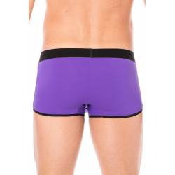 Mini-Pant Violet échancré avec zip - LM2003-68PUR