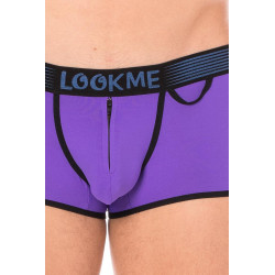 Mini-Pant Violet échancré avec zip - LM2003-68PUR