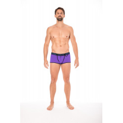 Mini-Pant Violet échancré avec zip - LM2003-68PUR