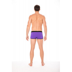 Mini-Pant Violet échancré avec zip - LM2003-68PUR