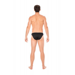 Slip noir rayé opaque et transparent - LM2906-61BLK