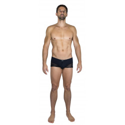 Boxer noir rayé opaque et transparent - LM2906-67BLK