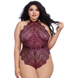 Body string Grande taille en dentelle avec noeud dans le dos - DG11771XMUL