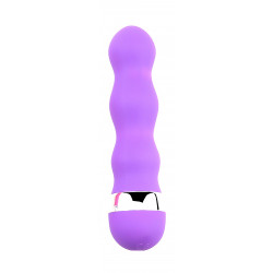 Mini Vibromasseur violet ondulés 11 cm - BOZ025PUR