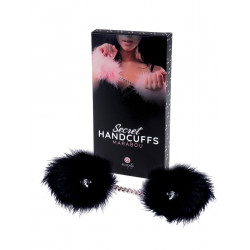 Menotte plume marabou noire - SP4156