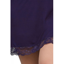 Chemise  grande taille   douce et soyeuse  couleur prune - DG11824XPLU