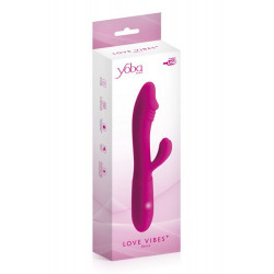 Vibromasseur rabbit Rose USB avec gland stimulant 10 programmes - CC531061YB