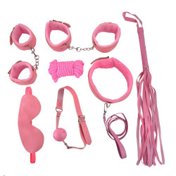 Ensemble Bondage rose - 10 pièces - SOM-013PNK