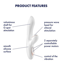 Vibromasseur rabbit blanc Pro  G-spot Satisfyer - CC597126