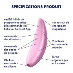 Stimulateur rose connecté Curvy 3  Satisfyer - CC5972430050