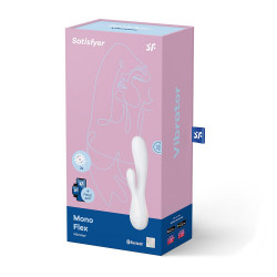 Vibromasseur rabbit blanc connecté Mono Flex Satisfyer - CC5972440020