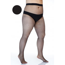 Collants résille grande taille 20 deniers noir