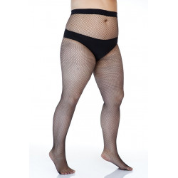 Collants résille grande taille 20 deniers noir