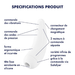 Stimulateur blanc connecté Curvy 2  Satisfyer - CC5972400020