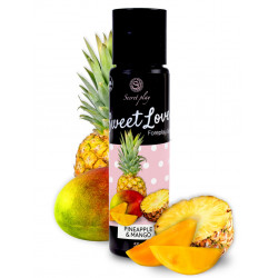 2 en 1 Gel de massage et lubrifiant ananas et mangue 100  comestible - SP6843