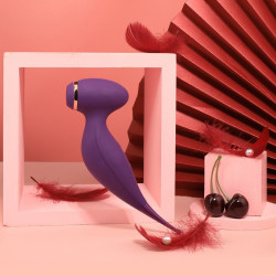 Oiseau du Paradis - Vibromasseur 2 en 1 avec succion et stimulateur violet - CR-820PUR