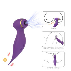 Oiseau du Paradis - Vibromasseur 2 en 1 avec succion et stimulateur violet - CR-820PUR