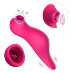 Le vibromasseur stimulateur Fuschia 3 en 1 - BOZ-090FUS