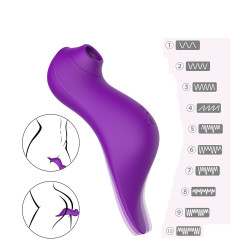 Le vibromasseur stimulateur Violet 3 en 1 - BOZ-090PUR