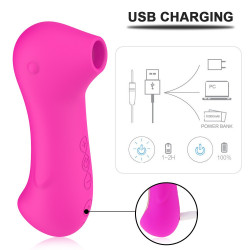 Stimulateur clitoridien onde de pression USB Fushia - CR-VO005FUS