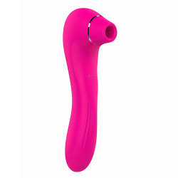 Vibromasseur 10 modes  et stimulateur à succion rose 10 programmes USB - BOZ-047PNK