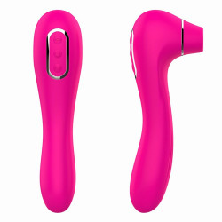 Vibromasseur 10 modes  et stimulateur à succion rose 10 programmes USB - BOZ-047PNK