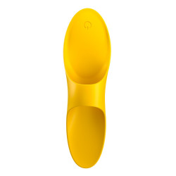 Stimulateur polyvalent jaune à insérer sur le doigt USB Teaser Satisfyer - CC597724