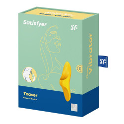 Stimulateur polyvalent jaune à insérer sur le doigt USB Teaser Satisfyer - CC597724