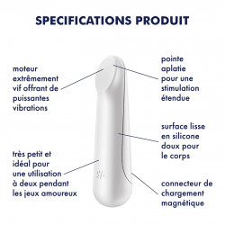 Vibromasseur blanc USB Ultra Power Bullet 3 Satisfyer - CC597735