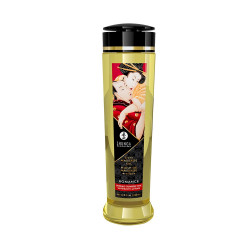 Huile de massage aphrodisiaque fraise vin pétillant 240ml - CC1208