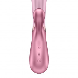 Vibromasseur rabbit rose chauffant USB connecté Hot Lover Satisfyer - CC597747