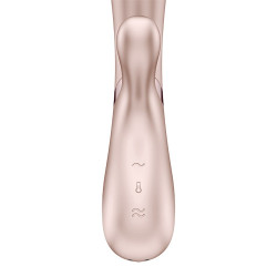 Vibromasseur rabbit nacré chauffant USB connecté Hot Lover Satisfyer - CC597748