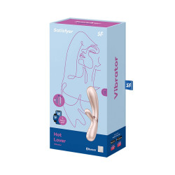 Vibromasseur rabbit nacré chauffant USB connecté Hot Lover Satisfyer - CC597748