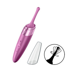 Stimulateur multi zone de voyage USB rose berry Twirling Delight Satisfyer - CC597757