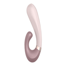 Vibromasseur point G avec stimulateur clitoris connecté chauffant USB mauve Heat Wave Satisfyer - CC597777