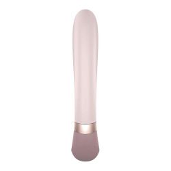 Vibromasseur point G avec stimulateur clitoris connecté chauffant USB mauve Heat Wave Satisfyer - CC597777