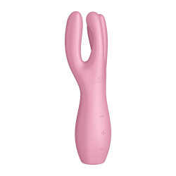 Vibromasseur point G avec stimulateur de clitoris USB rose Threesome 3 Satisfyer - CC597778