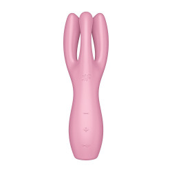 Vibromasseur point G avec stimulateur de clitoris USB rose Threesome 3 Satisfyer - CC597778