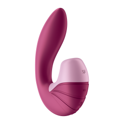 2 en 1 Vibromasseur point G avec stimulateur clitoris USB fushia Supernova Satisfyer - CC597785