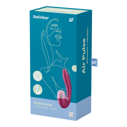 2 en 1 Vibromasseur point G avec stimulateur clitoris USB fushia Supernova Satisfyer - CC597785