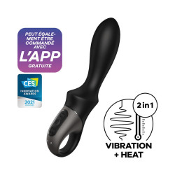 Vibromasseur noir USB  chauffant et connecté Heat Climax Satisfyer - CC597789