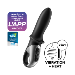 Vibromasseur noir USB  chauffant et connecté Hot Passion Satisfyer - CC597790