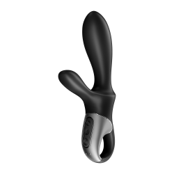 Vibromasseur rabbit noir USB  chauffant et connecté Heat Climax   Satisfyer - CC597791