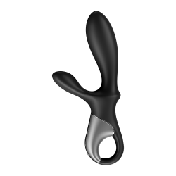 Vibromasseur rabbit noir USB  chauffant et connecté Heat Climax   Satisfyer - CC597791