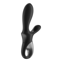 Vibromasseur rabbit noir USB  chauffant et connecté Heat Climax   Satisfyer - CC597791