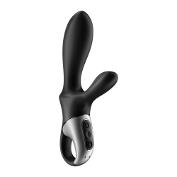 Vibromasseur rabbit noir USB  chauffant et connecté Heat Climax   Satisfyer - CC597791