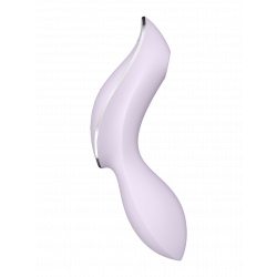 2 en 1 Vibromasseur et stimulateur de clitoris USB violet Curvy Trinity 2 Satisfyer - CC597788