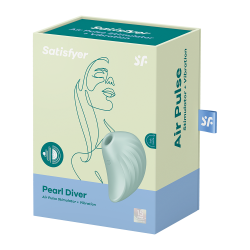 Stimulateur de clitoris vert USB Pearl Diver Satisfyer - CC597787